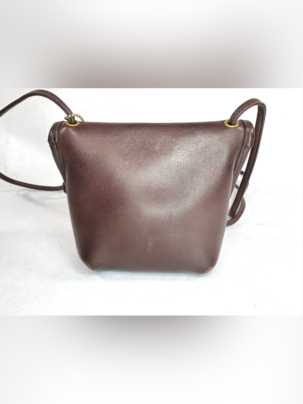 Vintage Coach Everett 9934 Brown Glove-Tanned Leather Turnlock Crossbody Bag - Picture 5 of 14